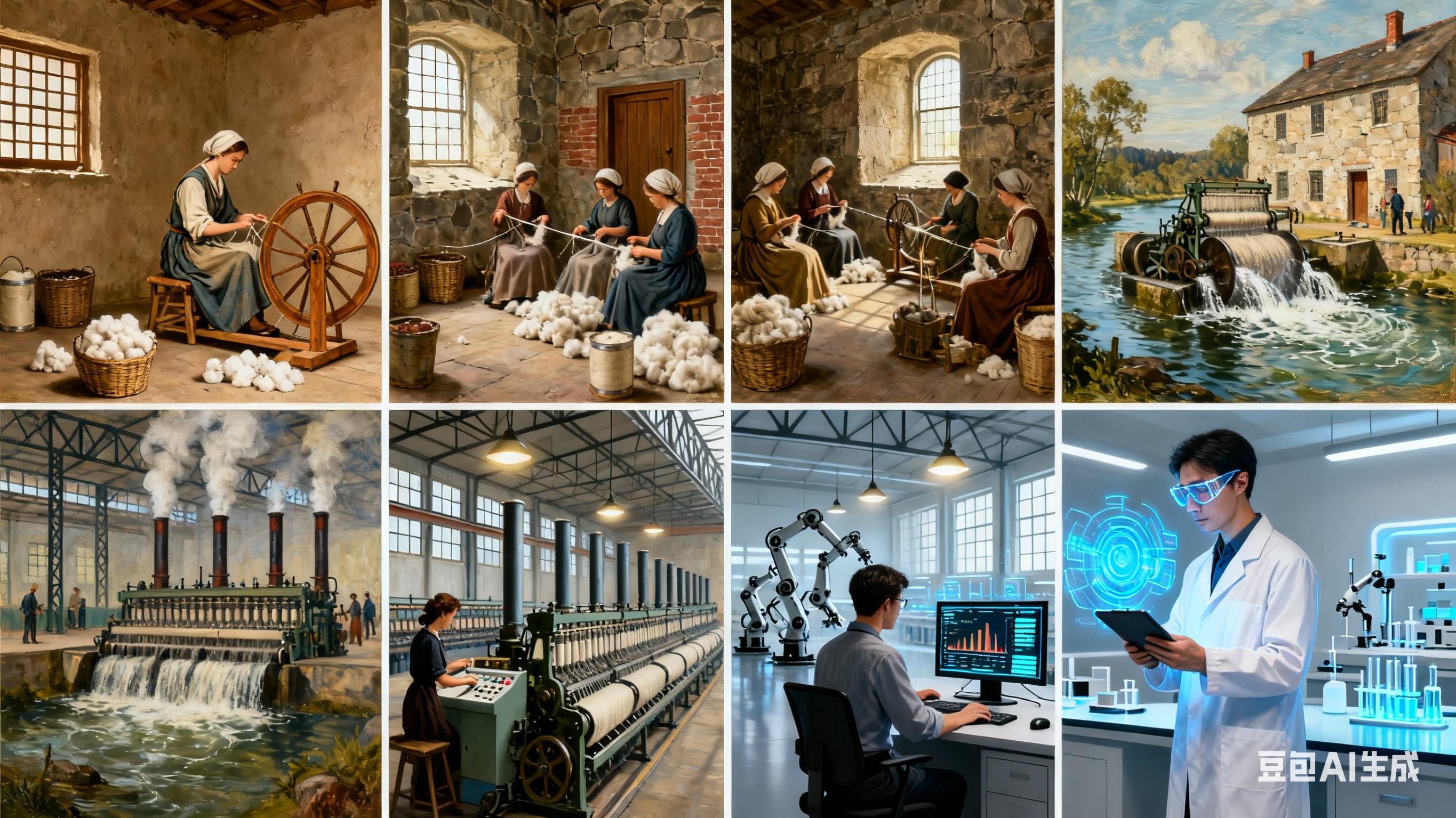 Эволюция прядения: от кончиков пальцев до умных фабрик